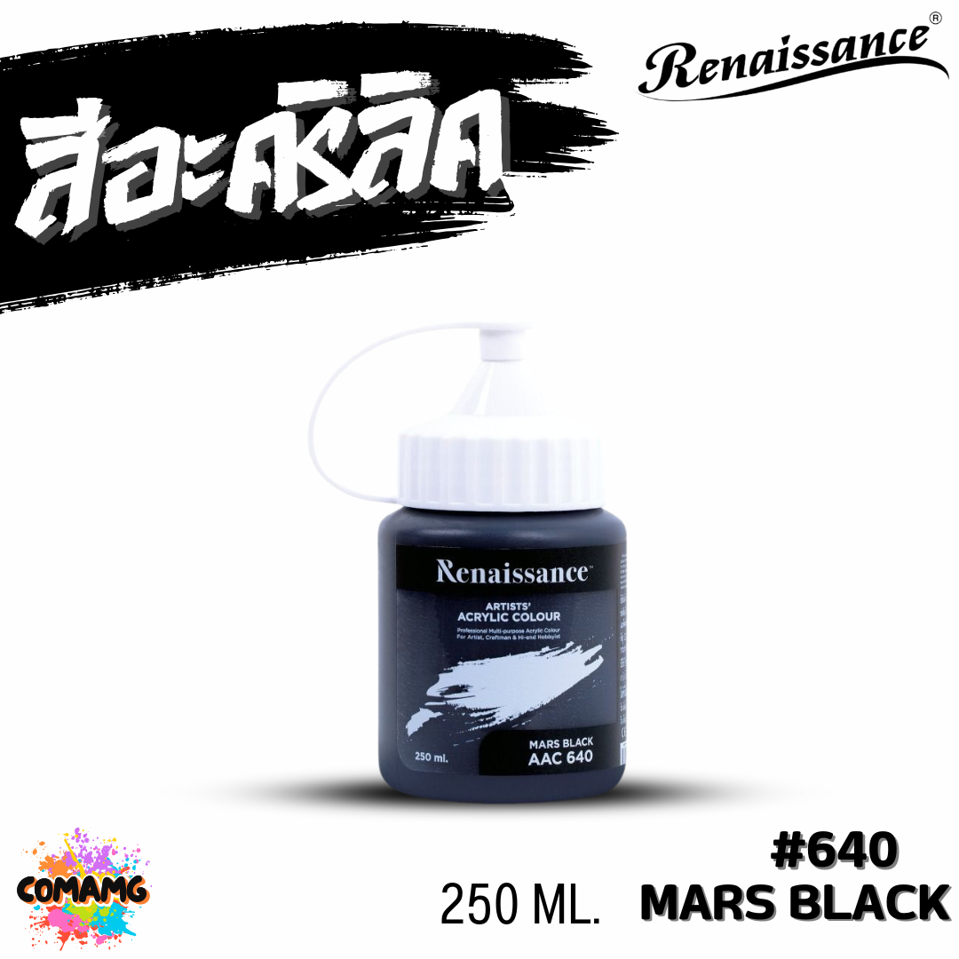 Renaissance สีอะคริลิค Artists acrylic color ขนาด 250-500 ml กันน้ำ สีเพ้นท์ พร้อมส่ง