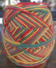 ** หมด ** ไหมพรม ฝ้าย เชือกเกลียว สีเหลือบ รัสต้า 3 สี Rope009