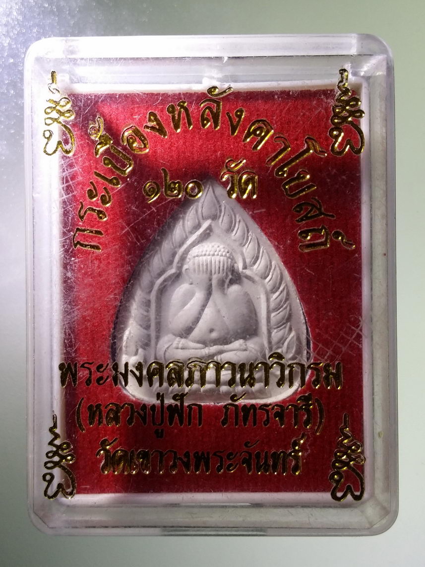 รหัสสินค้า พระมีกล่อง 2013 พระปิดตาเนื้อกระเบื้องหลังคาโบสถ์ 120 วัด หลวงปู่ฟัก ภัททจารี วัดเขาวงพระจันทร์