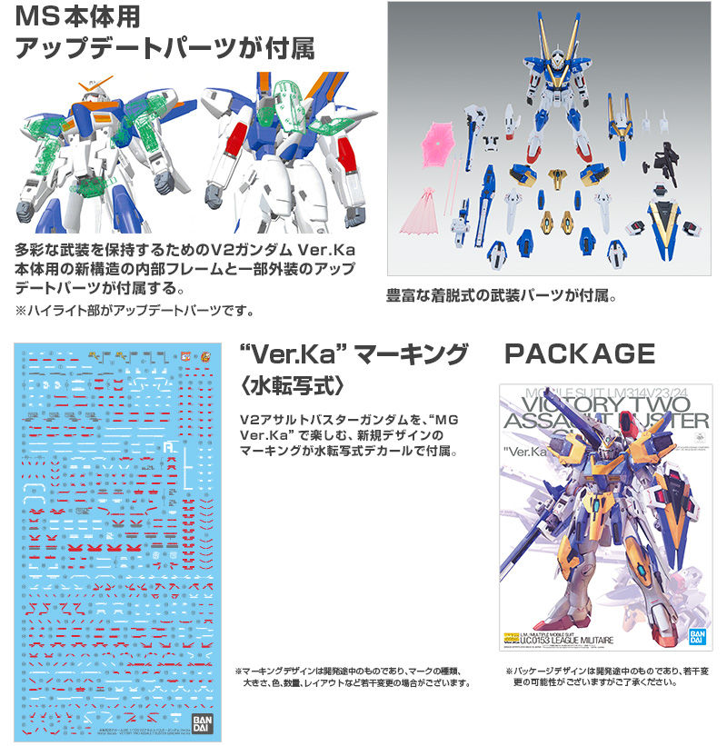 กันดั้ม Bandai Spirits Gunpla Premium Bandai Hobby Online Shop Limited MG 1/100 Expansion Effect Unit ”Wings Of Light” For Victory Two Gundam "Ver.Ka"