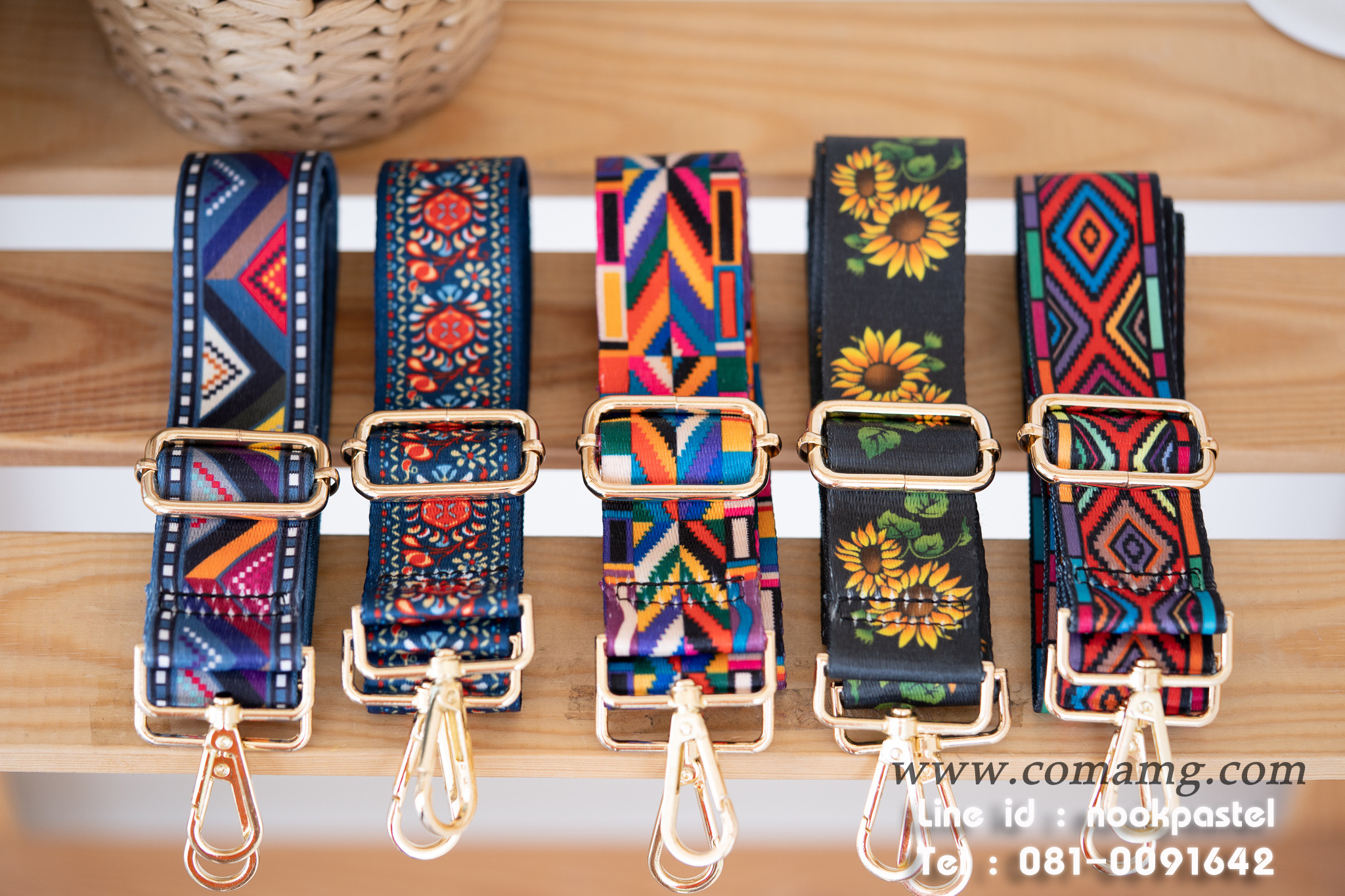 สายกระเป๋า สายผ้าลายแฟชั่น