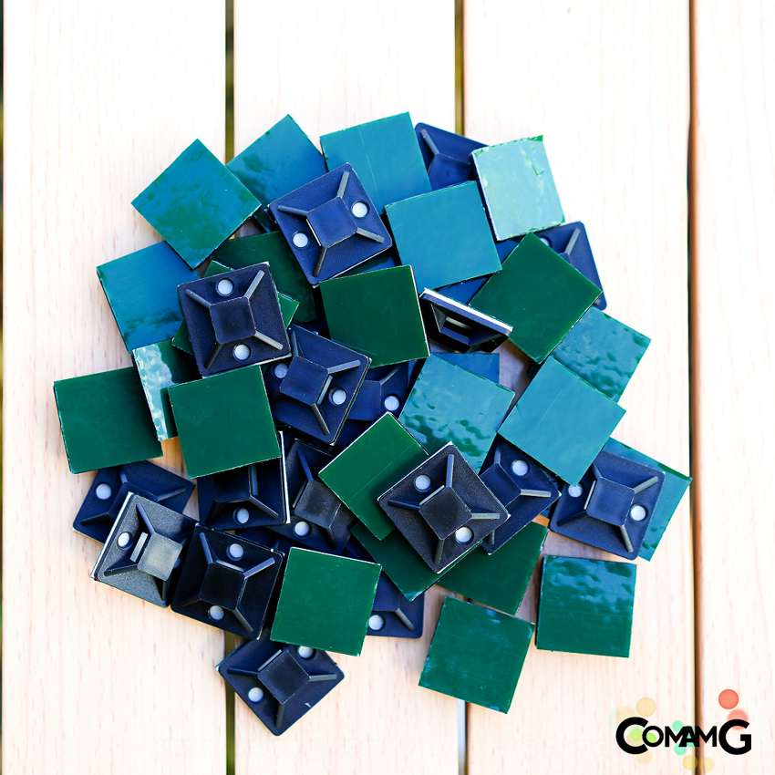 แป้นกาวเก็บสายไฟ แบบกาวธรรมดา แป้นกาวรัดสายเคเบิ้ลไทร์ ที่รัดสายเคเบิ้ลไทร์ ขนาด20/25/30/40MM พร้อมส่ง