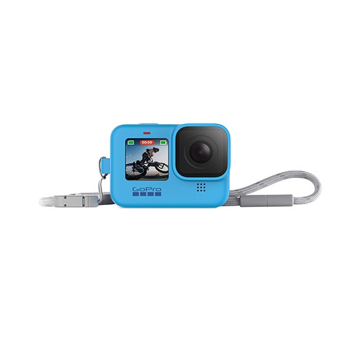 GoPro 11 / 10 / 9 Sleeve + Lanyard Blue ซิลิโคนพร้อมสายคล้องคอ สีฟ้า