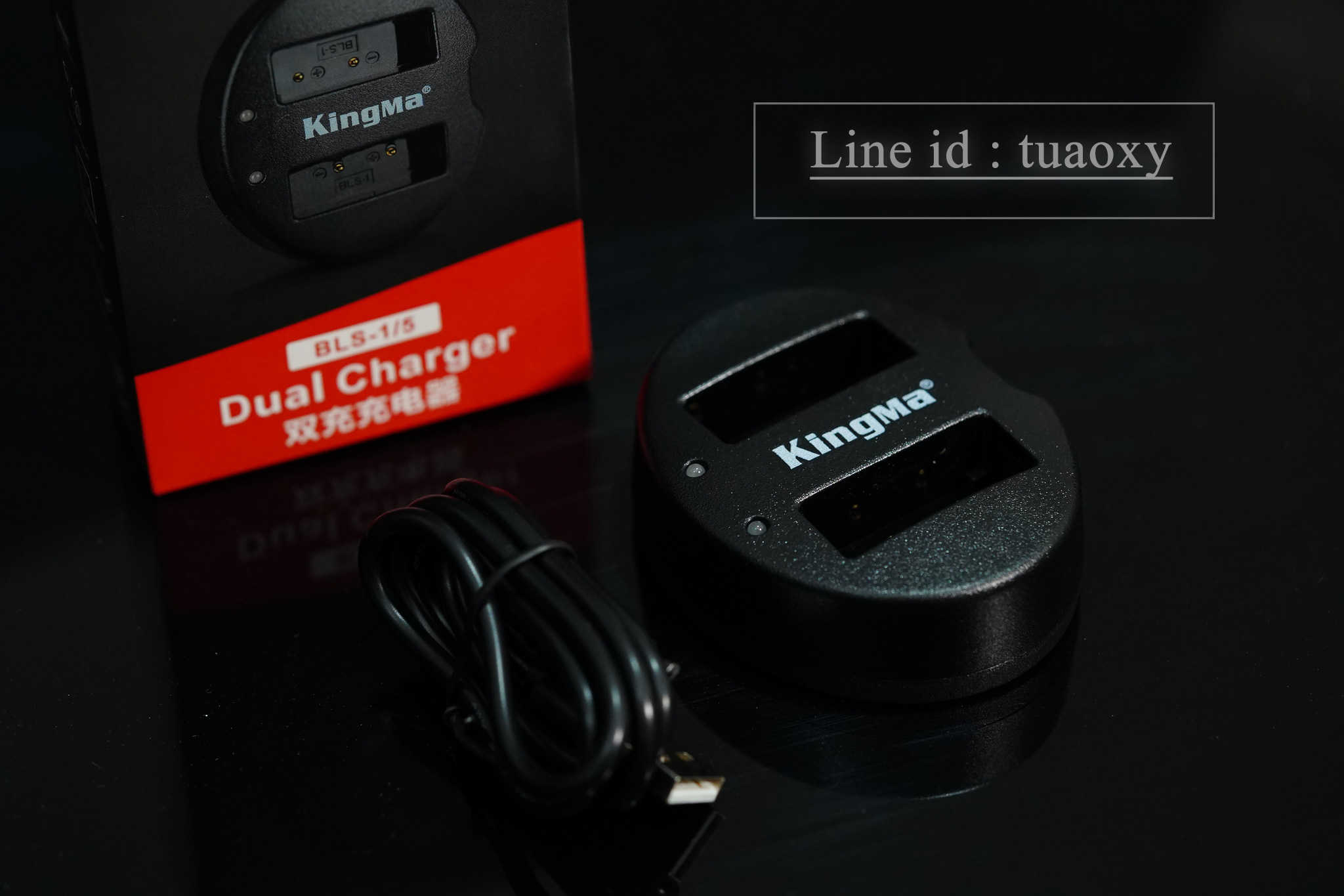 KingMa แท่นชาร์จแบตเตอรี่ Olympus BLS-1/5 USB Dual