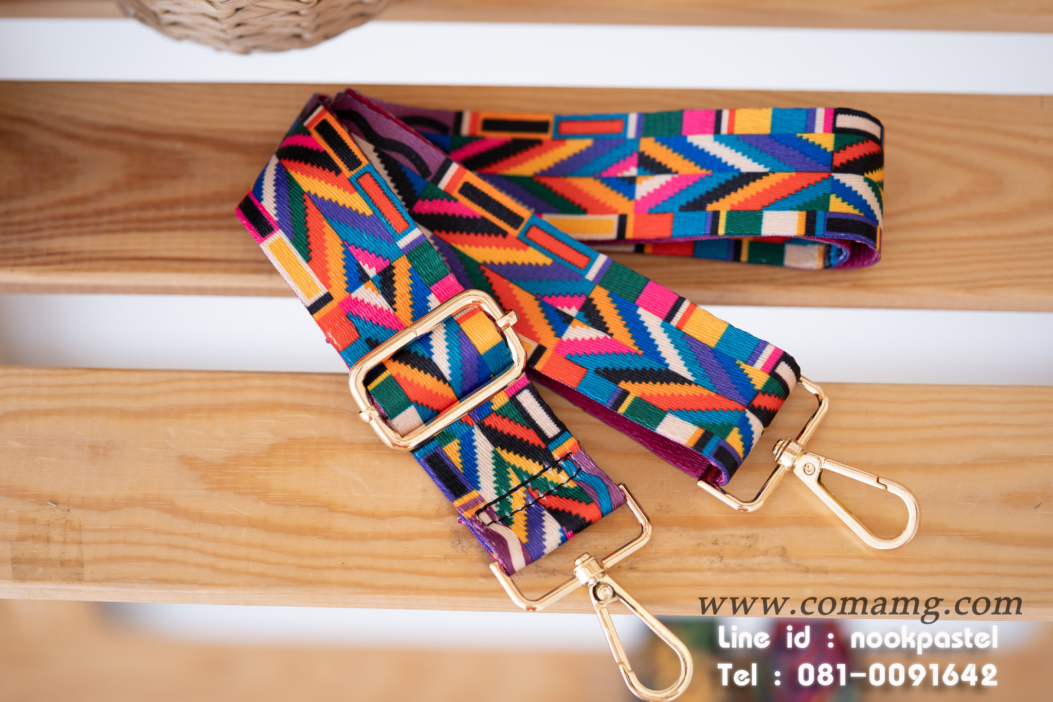 สายกระเป๋า สายผ้าลายแฟชั่น