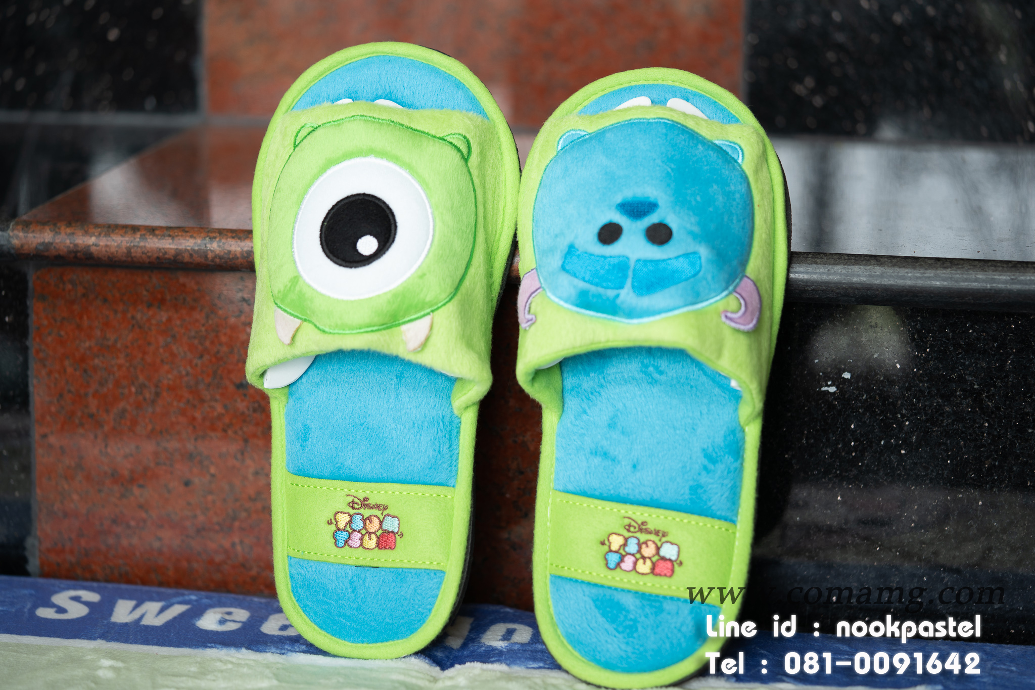 รองเท้าใส่ในบ้าน คิตตี้ โฟรเซ่น หมีพู มิกกี้ โดนันดักส์ ชิบกับเดล สติช พิกเล็ต มอนเตอร์ ดิสนี่ย์ (Disney tsum tsum) ลิขสิทธิ์แท้