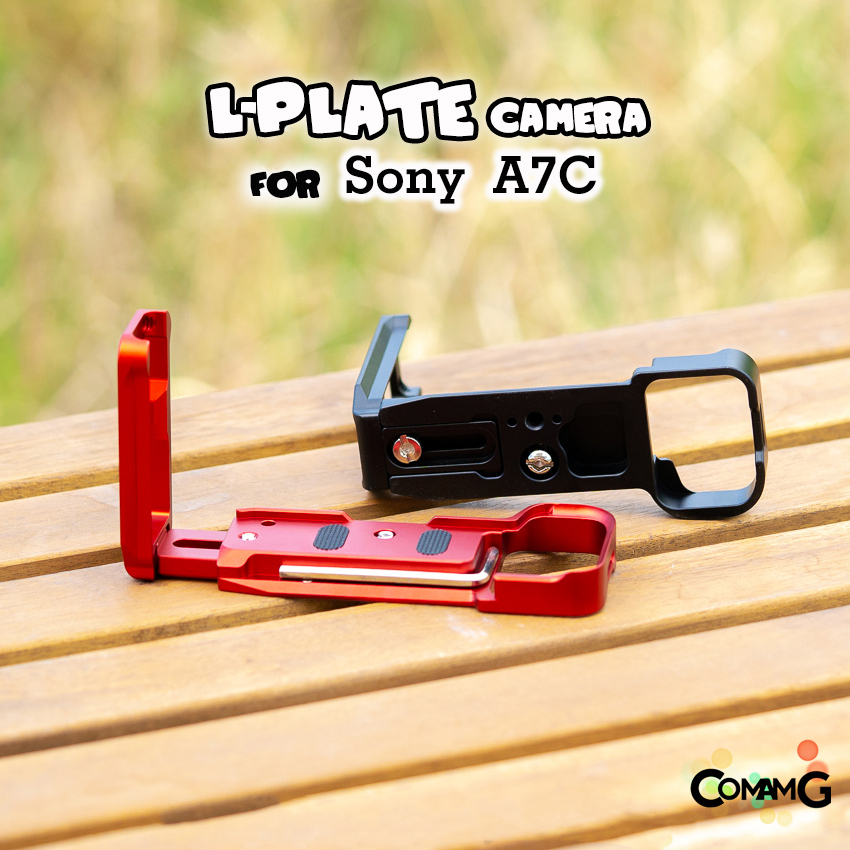 L Plate Sony A7C เพิ่มความกระชับในการจับถือ Grip L-Plate ด้านข้างสไลด์ออกได้