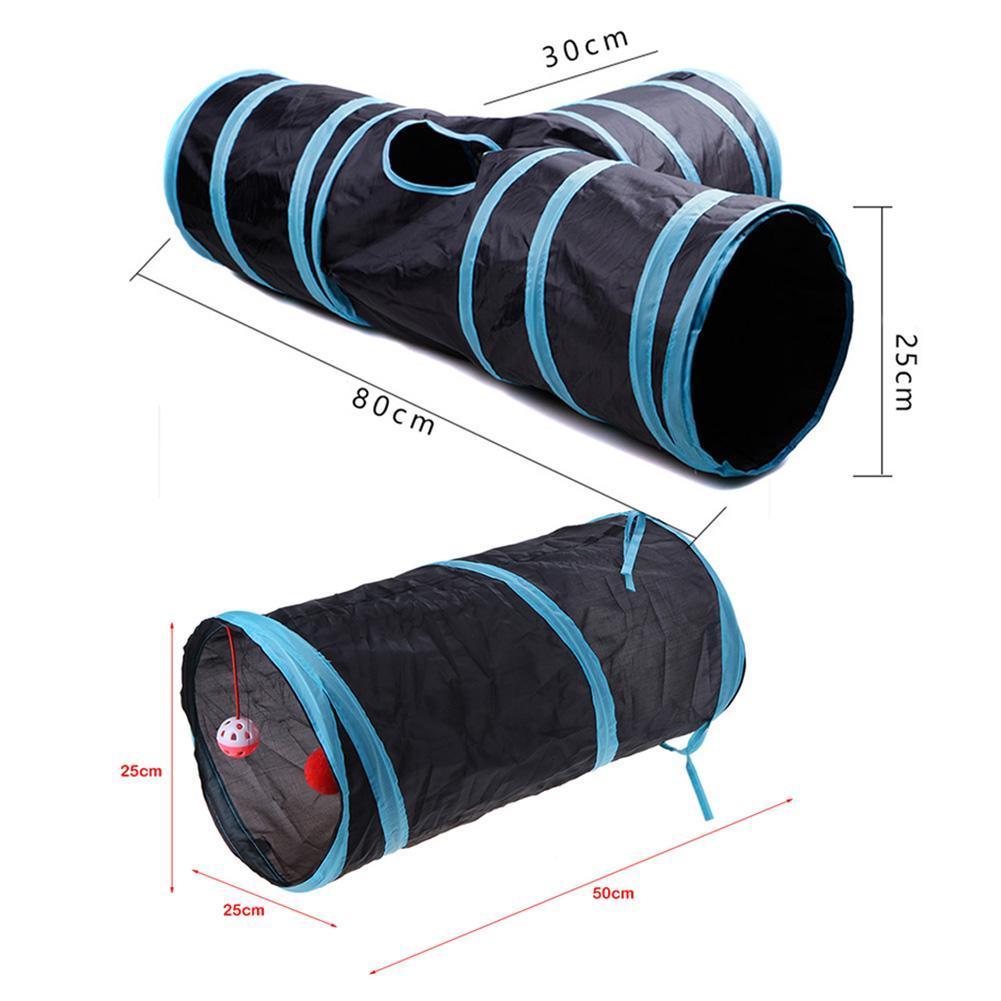อุโมงค์แมวเล่นของเล่นสำหรับสัตว์เลี้ยง อุโมงค์แมว3ทาง