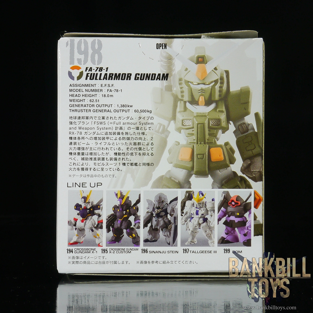 กันดั้ม Bandai Candy Toy FW Gundam Converge #13 No.198 FA-78-1 Full Armor Gundam