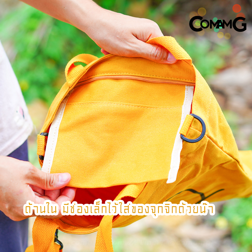 กระเป๋าผ้าลายหมี เนื้อผ้าแคนวาสมีซิป 1 เซ็ตได้2ใบ พร้อมส่งในไทยค่ะ