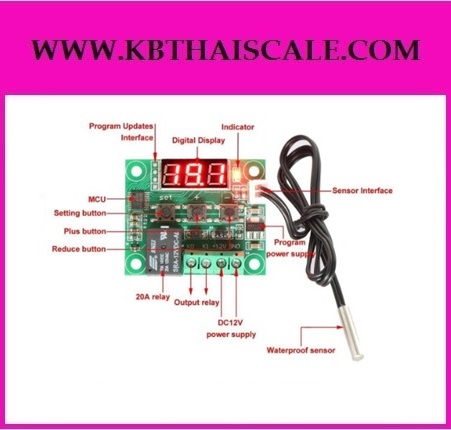 รีเลย์ควบคุมอุณหภูมิ DC12V -50 to110°C Heat Cool Temperature Control relay output เครื่องมือวัดต่างๆ : รีเลย์ควบคุมอุณหภูมิ DC12V -50 to110°C Heat Cool