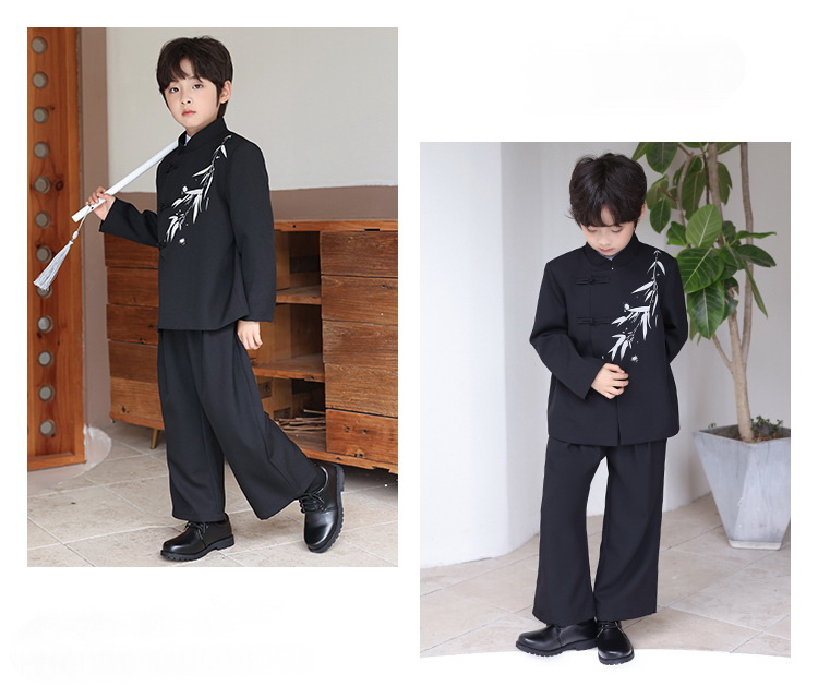Bset0142- ชุดออกงานเด็กชาย 3ชิ้น มีครีม และสีดำ เสื้อคอจีน+เสื้อคอจีนแขนยาวสีขาว+กางเกง ชุดจีนเด็กชายดูดีมีสไตล์ ทรงสวยสไตล์เก๋ เนื้อผ้าสวยใส่สบาย ขนาดชุด +ดูเพิ่ม ในรายละเอียด