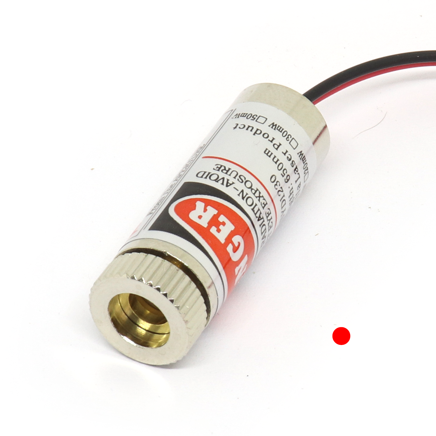 หลอด LED Laser 5mW tube 650n เลเซอร์สีแดง . (จุด)