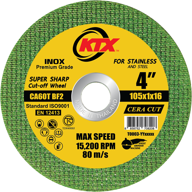 KTX ใบตัด 4" CA60TBF2 105x1x16 เขียว