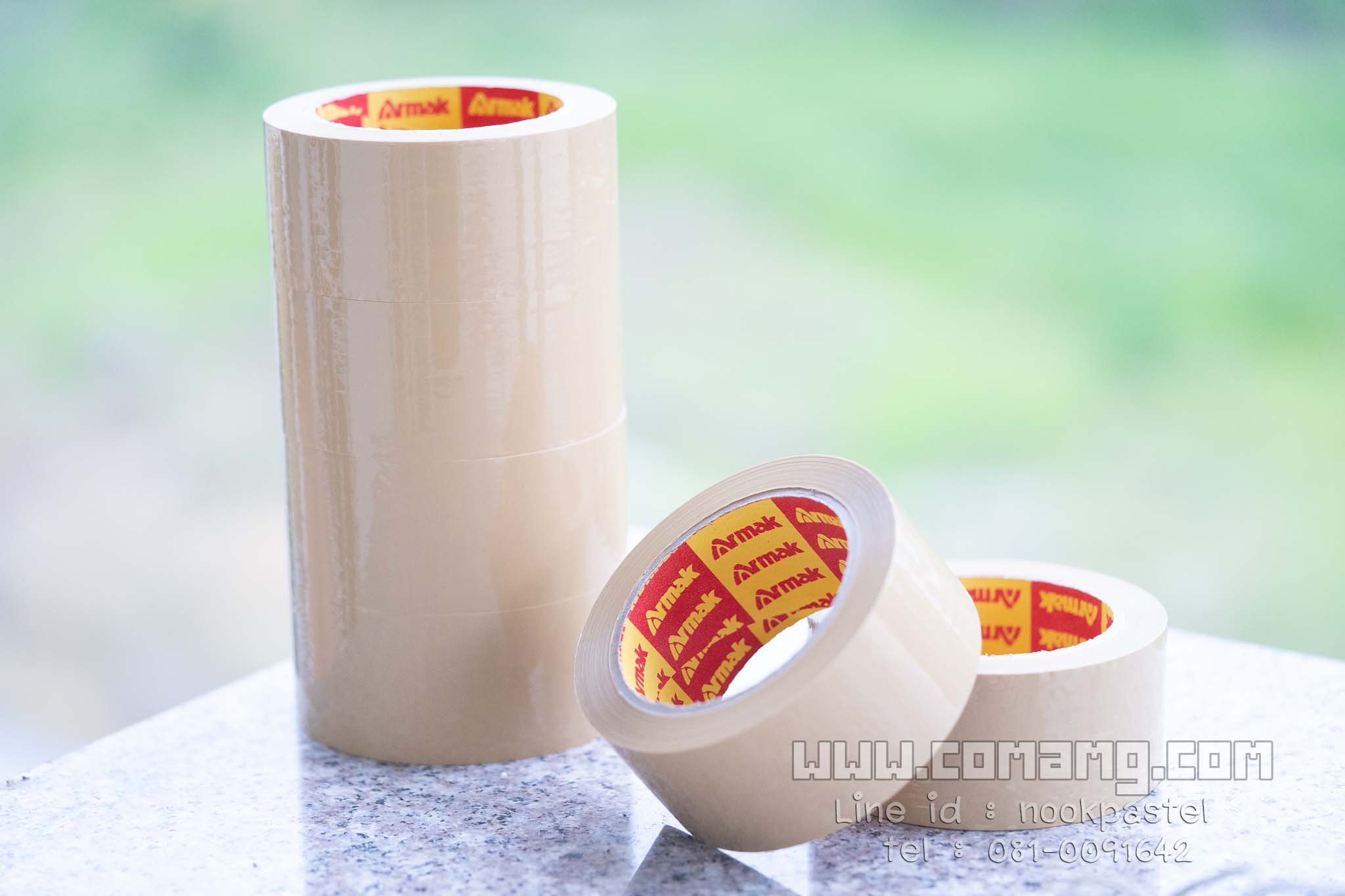 เทปสีน้ำตาล2นิ้ว เทปกาวปิดกล่อง ยาว100หลาOPP 40ไมครอน ยาว100หลา(Armak)