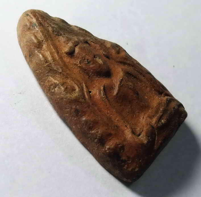 รหัสสินค้า พระไม่ทราบที่ 082 พระขุนแผนเนื้อดินเผา ไม่ทราบที่ น่าจะเป็นพระเกจิยุคเก่าสร้าง