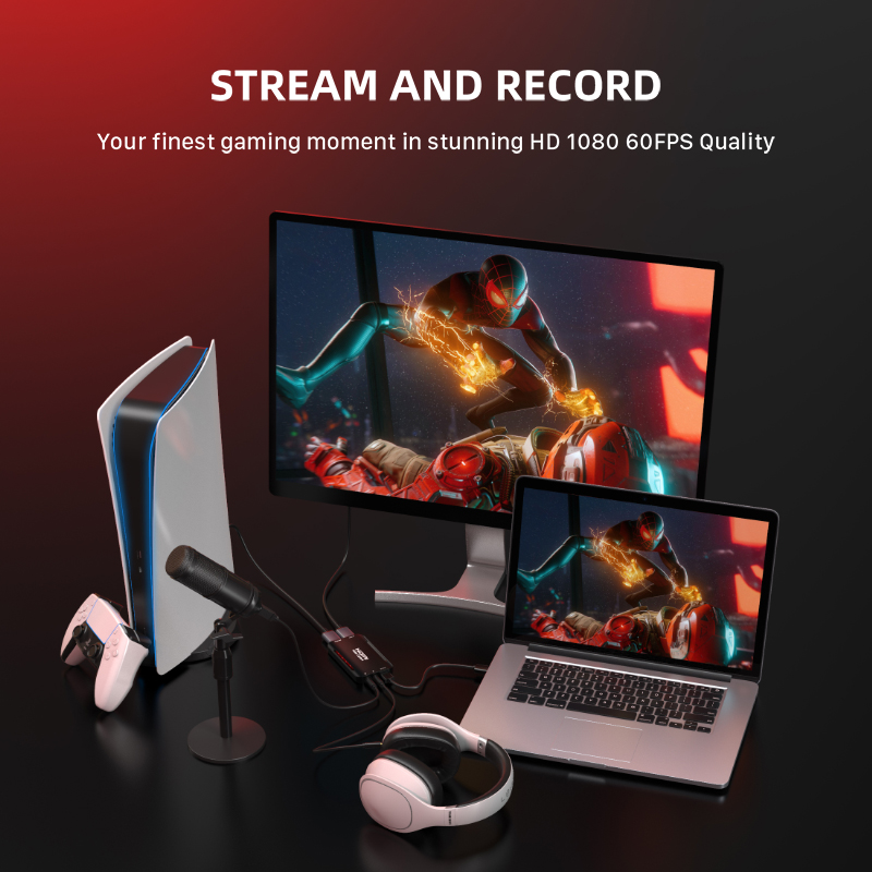 CABLETIME 4K Ultra HDMI Video Capture Card Device For Live Streaming