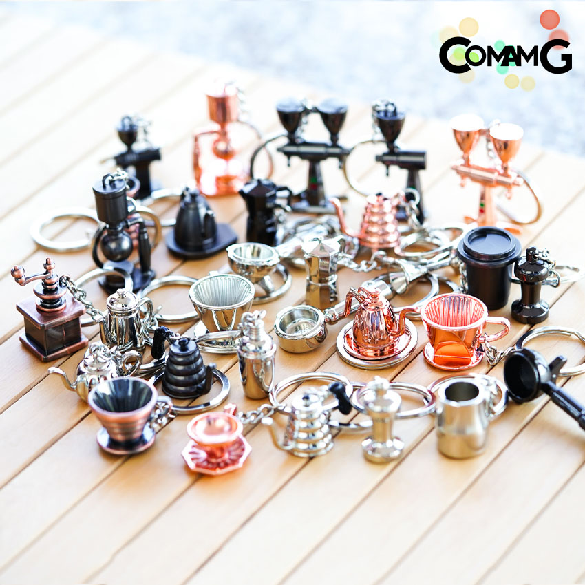พวงกุญแจกาแฟ พวงกุญแจmoka pot พวงกุญแจอุปกรณ์กาแฟ สำหรับคนรักกาแฟ ห้อยเก๋ๆ พวงกุญแจสำหรับคนรักการชงกาแฟ พร้อมส่ง