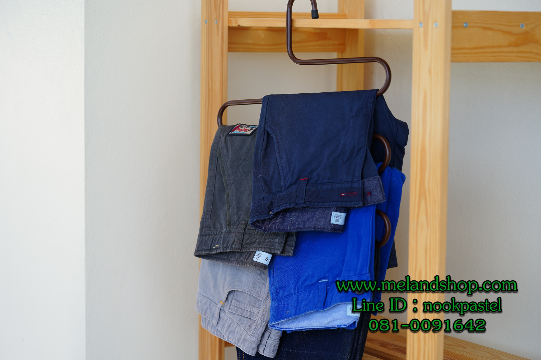 ไม้แขวนกางเกงสแตนเลส 5ชั้น