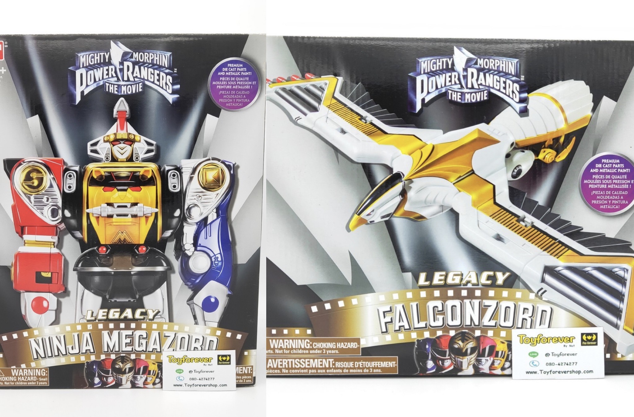 Power Rangers Mighty Morphin Legacy Ninja Megazord & Falconzord