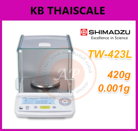 ตาชั่งวิเคราะห์ ตาชั่งละเอียดสูง420กรัม เครื่องชั่งละเอียดสูง420g เครื่องชั่งน้ำหนัก420g ตาชั่งละเอียดสูง420g เครื่องชั่งอิเล็กทรอนิกส์420g ละเอียด0.001g SHIMADZU รุ่น TW-423L ทศนิยม 3 ตำแหน่ง