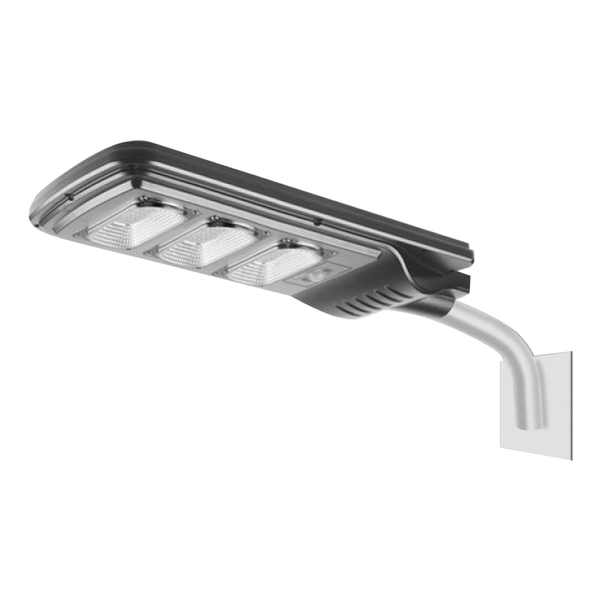 LUMAX ชุดโคมถนนโซล่าร์พร้อมหลอด LED,#ESLL60W/GY-120LED/6K-XSXD/S&R