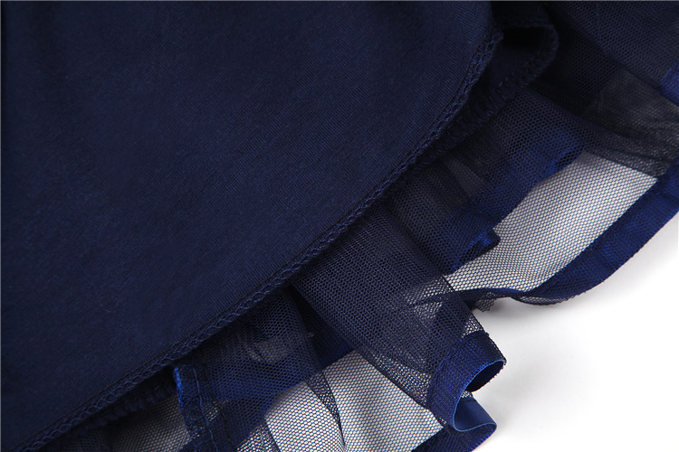 PSk1012 กระโปรงสีกรมท่า ฟูหลายชั้น พลิ้ว สีสวยเหมือนแบบ