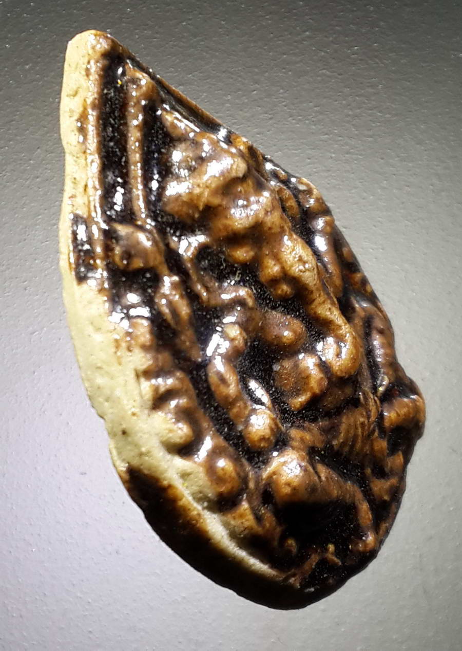 รหัสสินค้า พระมีกล่อง 361 พระพิฆเณศ นศส พิมพ์หยดน้ำ เนื้อกระเบื้องเคลือบศิลาดล สร้างปี 2540 ที่ระลึกในงานฉลองพระพิฆเนศ