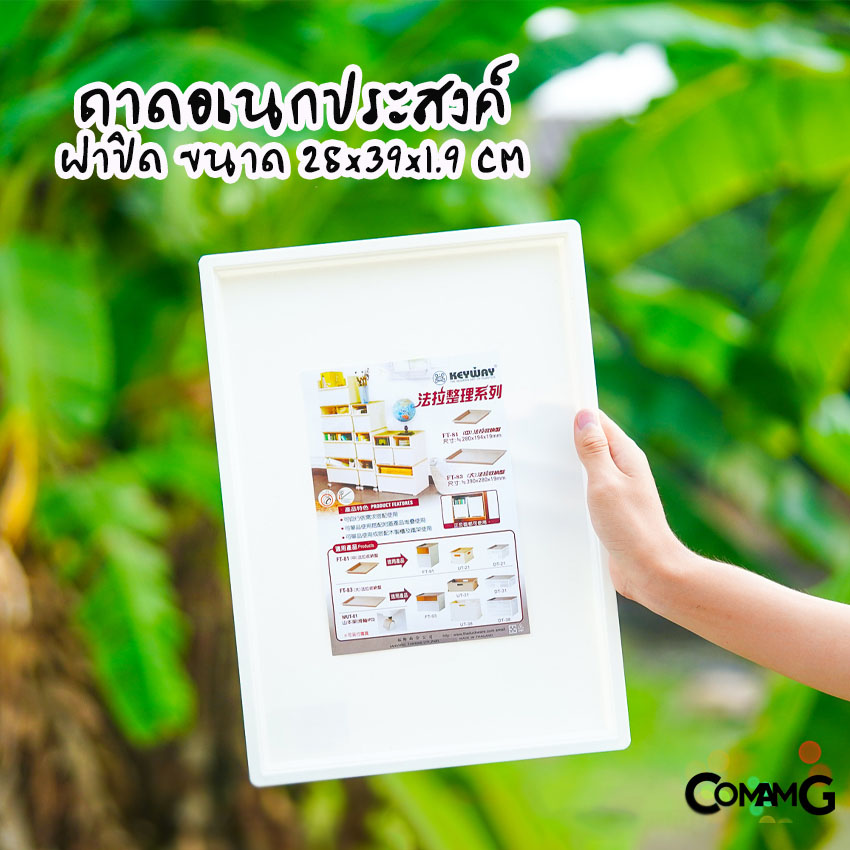 Keyway ตะกร้าอเนกประสงค์ ตะกร้าพลาสติกใส่ของ รุ่น DT-31 และฝาปิด รุ่น FT-83