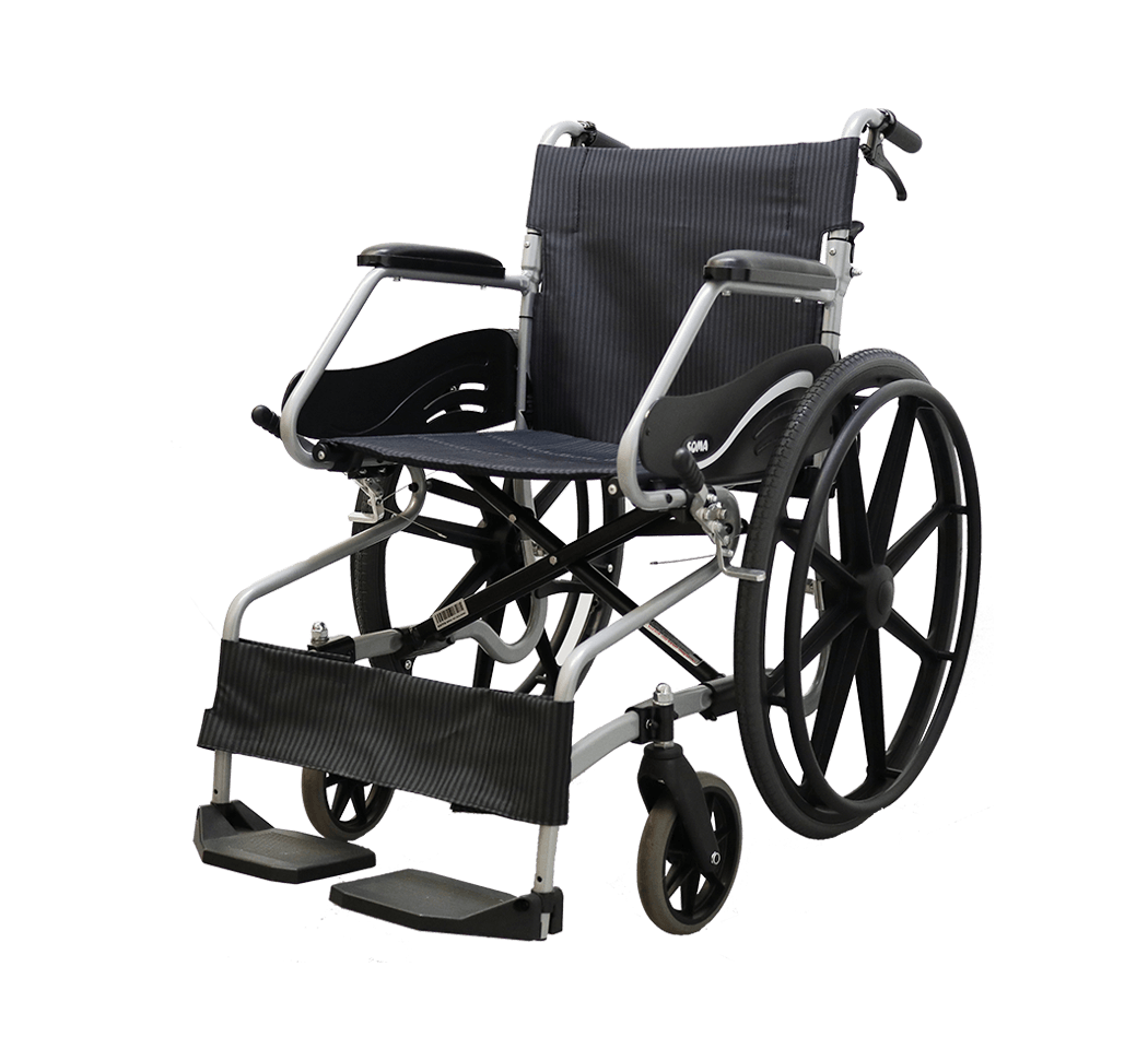 รถเข็นอลูมินัมอัลลอยด์โซม่า SOMA รุ่น SM 150.3 F24 (WheelChair SOMA 150.3 F24) ล้อหลังใหญ่ น้ำหนักเบา แข็งแรงทนทาน ของแท้ รับประกันศูนย์ไทย 1 ปี