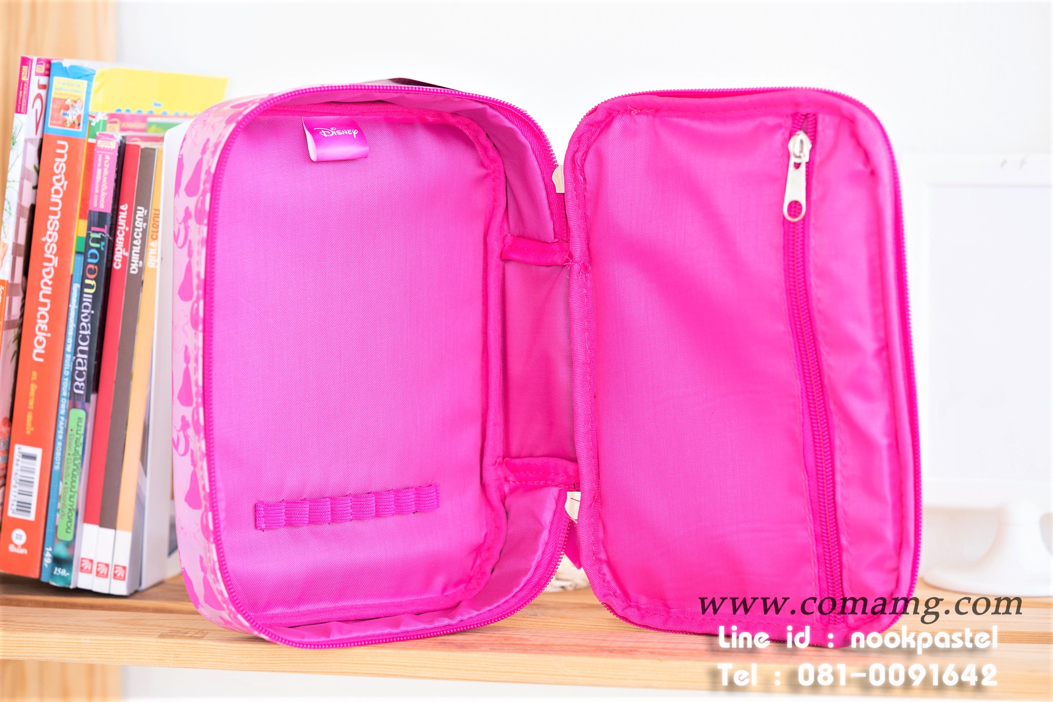 กระเป๋าใส่ดินสอลายเจ้าหญิงแอเรียล&ราพันเชล&เบล(Disney Princess) ลิขสิทธิ์แท้