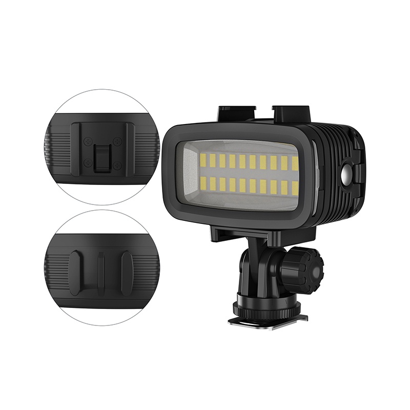 ไฟลงน้ำลึกได้ 700 Lumen 40m Underwater Waterproof Diving LED Fill Light for GoPro / SJCAM / Xiaomi / Insta360 / DJI