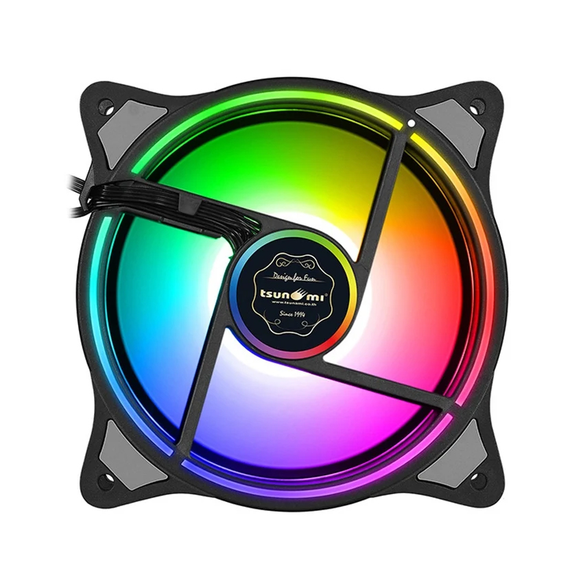 พัดลมTsunami รุ่น1265 ARGB ขนาด12CM มีสีดำ และสีขาว สินค้าใหม่