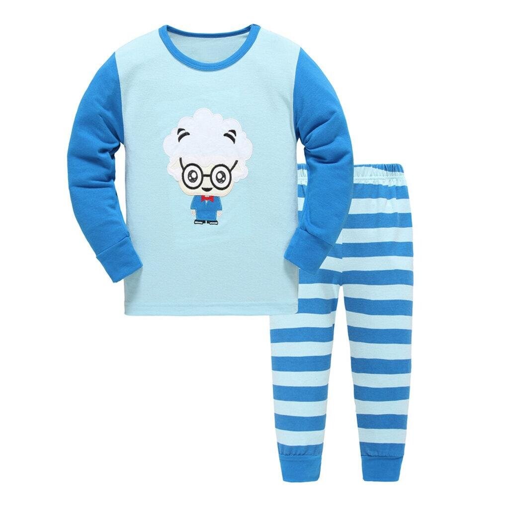 HUB-2 ชุดนอนเด็กชายแขนยาวขายาว ลายหมี ม้า สิงโต Size 2-7 ขวบ