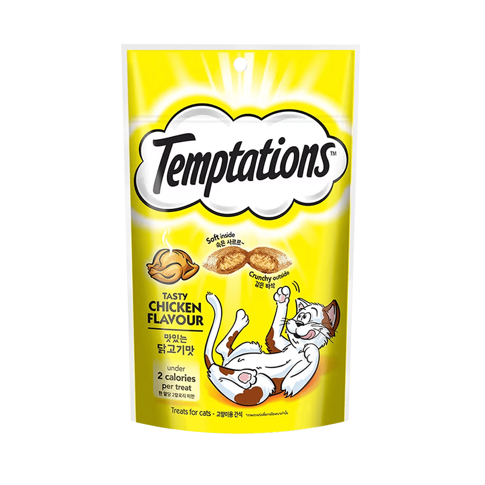 Temptations ขนมแมว 75-85 g | ซีฟู้ด • Mix Ups • ไก่ • ครีมมี่
