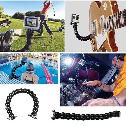 GoPro Jaws Flex Clamp Mount Adjustable Goose Neck Mount ขาจับกล้องโกโปร ขาจับกล้อง for GoPro / SJCAM / Xiaomi / Insta360