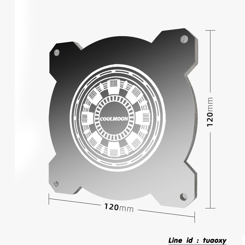 แผงบอร์ดไฟ ปิดช่องพัดลม แบบARGB 5V ของ CoolMoon