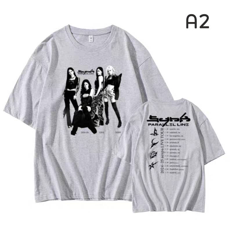 เสื้อยืด aespa : 2024 aespa LIVE TOUR - SYNK : PARALLEL LINE