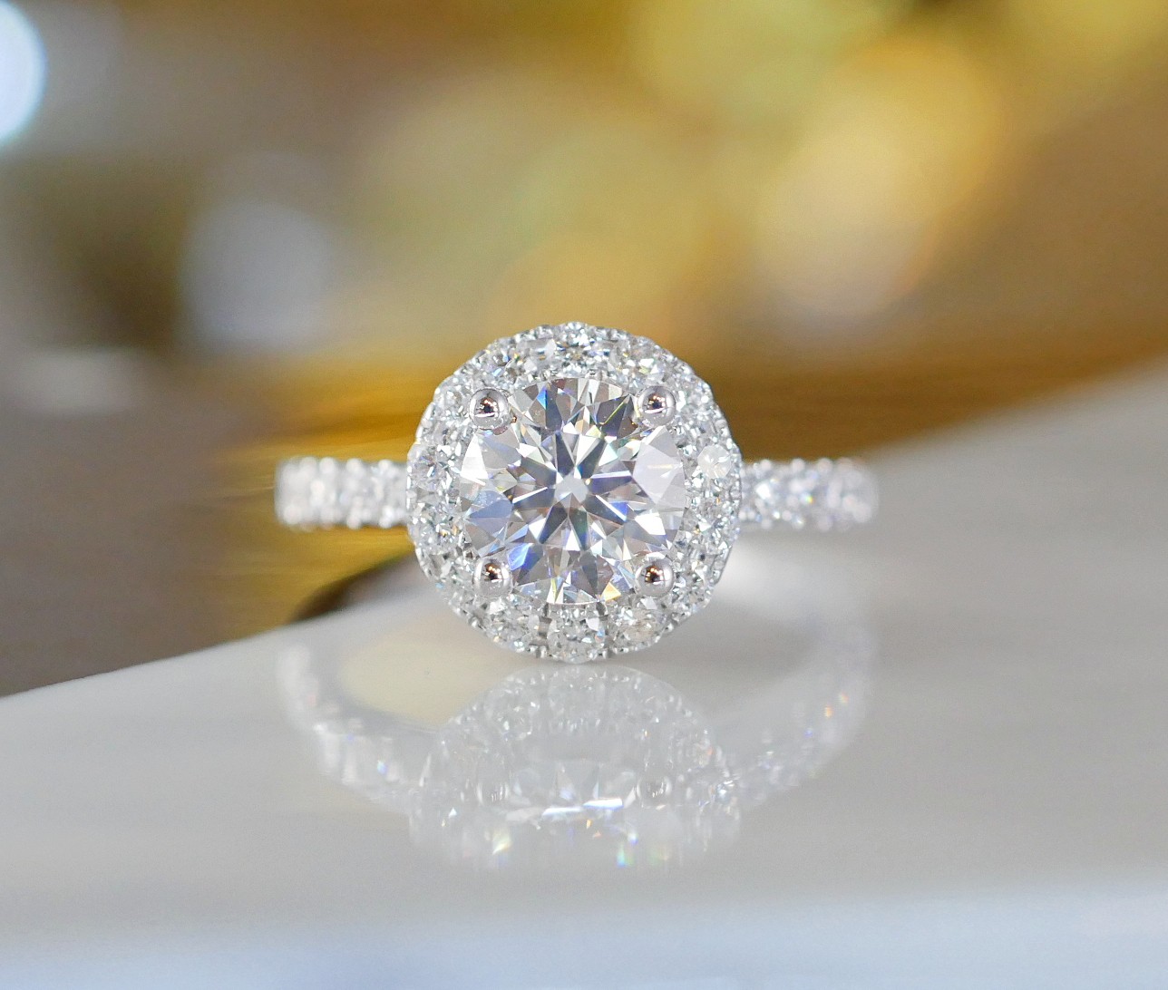 2ct I vs2 with halo diamond