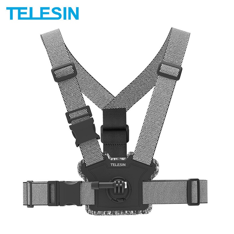 (รุ่นใหม่) Telesin สายรัดหน้าอก Chest Strap Flexible Double Side Elasticity for GoPro / SJCAM / Xiaomi / Insta360