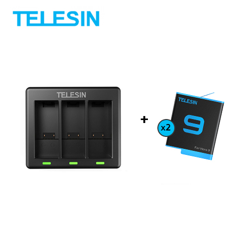 แท่นชาร์จ ที่ชาร์จ Battery GoPro 10/9 TELESIN และ Battery GoPro 10/9 x 2