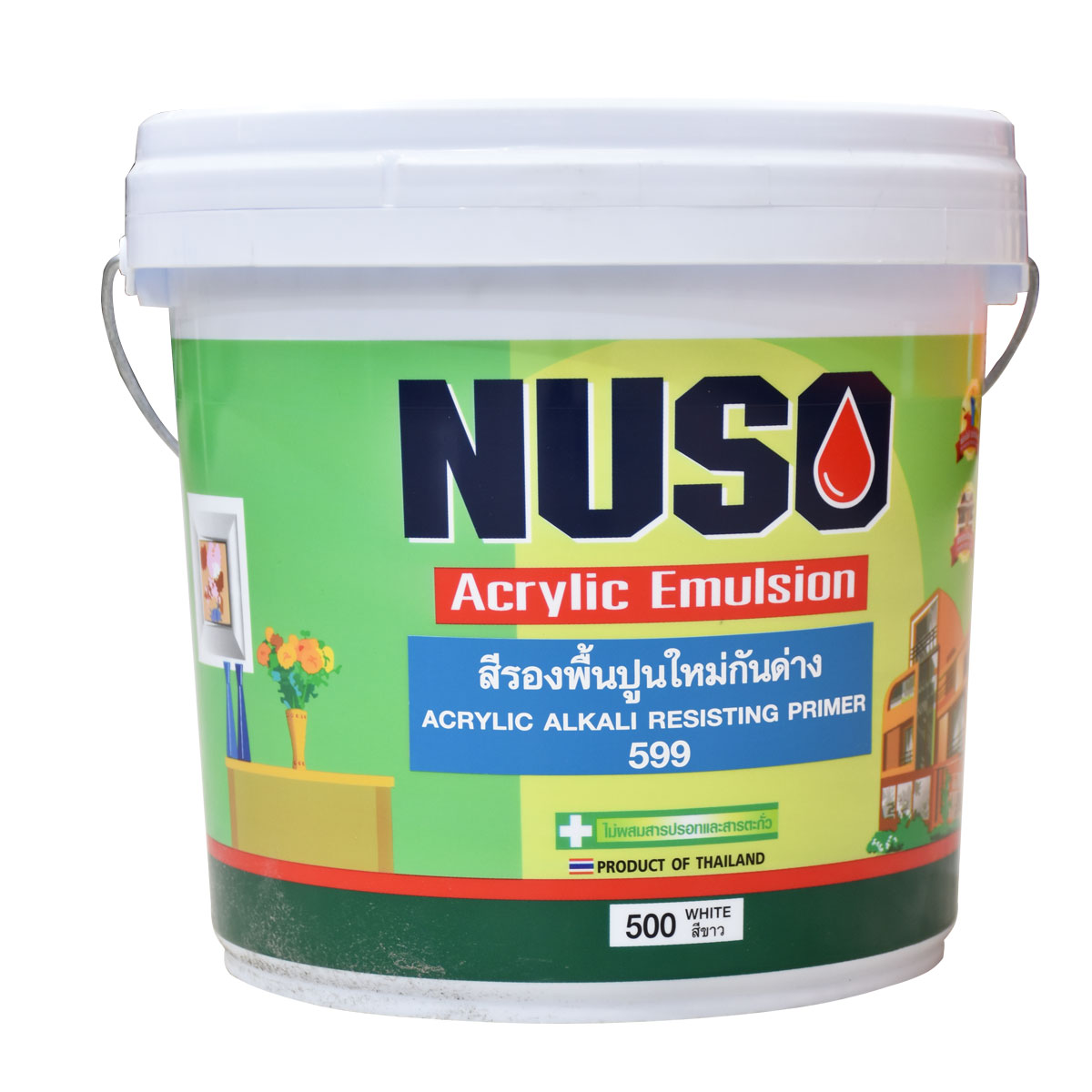 WORLD PAINT สีรองพื้นปูนใหม่กันด่าง NUSO # 599* (9 ลิตร)