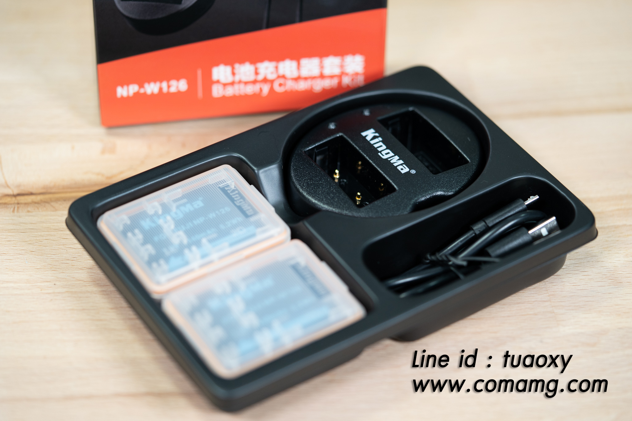Kingma ชุดแท่นชาร์จDual + แบตเตอรี่ Fuji NP-W126 2ก้อน
