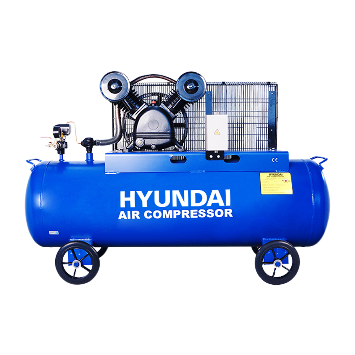 Hyundai ปั๊มลมพร้อมมอเตอร์ 3.0HP 250L (2ลูกสูบ) HD-AC-802/250M