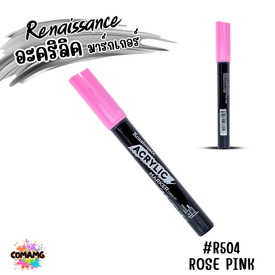 Renaissance ปากกามาร์คเกอร์ อะคริลิค มี 10สี ให้เลือก พร้อมส่ง ออกบิลได้