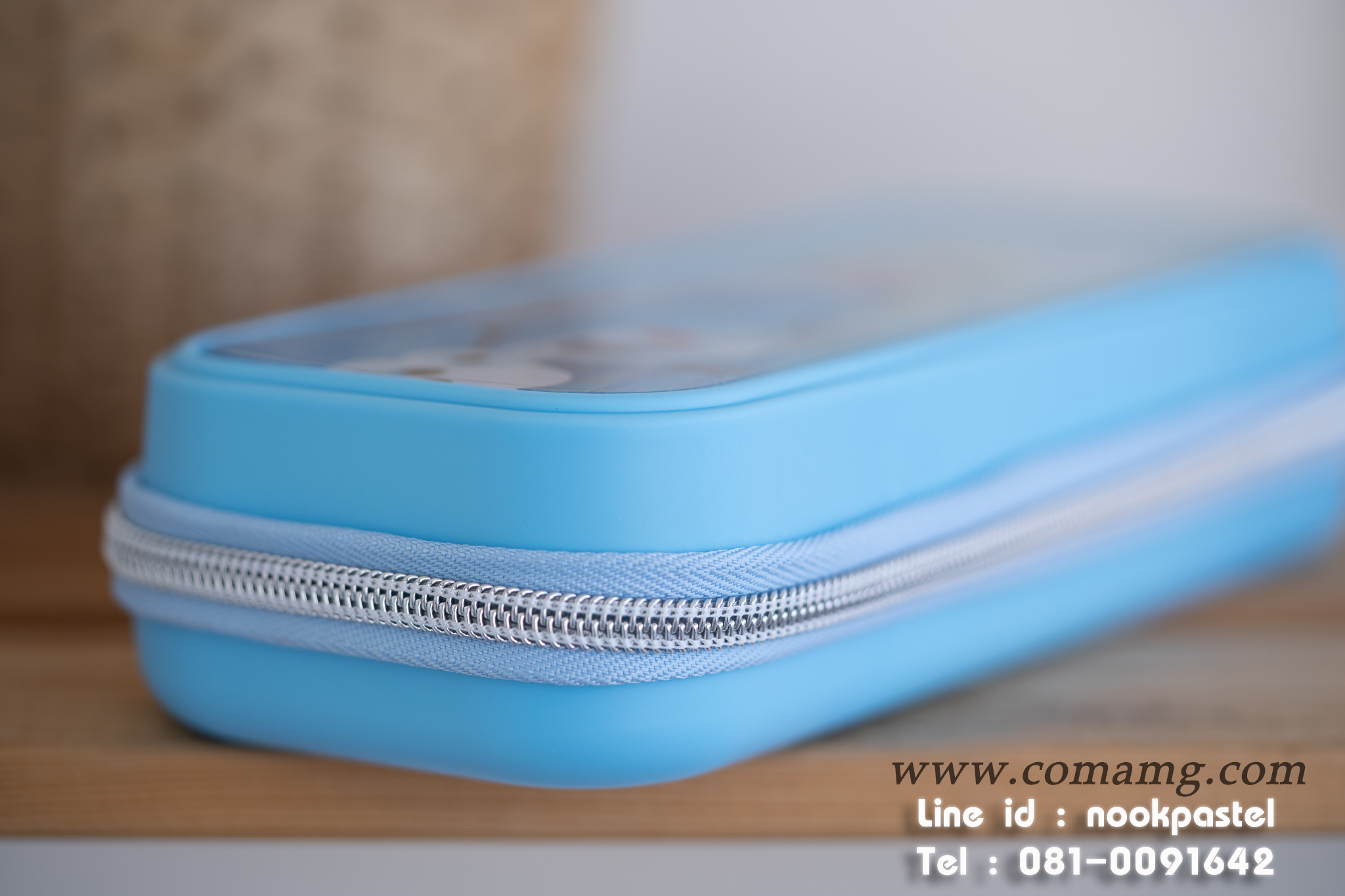 กล่องดินสอเอลซ่ากลิตเตอร์ รุ่นน้ำไหล สีฟ้า ลิขสิทธิ์แท้