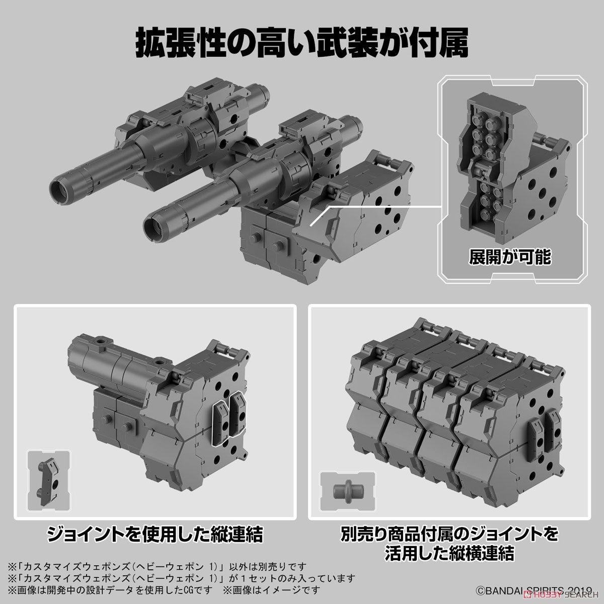 <Preorder ปิดรับวันที่ 2/4/2023> 🔔เปิดรับPreorderไม่ต้ดงมัดจำ Customize Weapons (Heavy Weapon 1) (Plastic model)