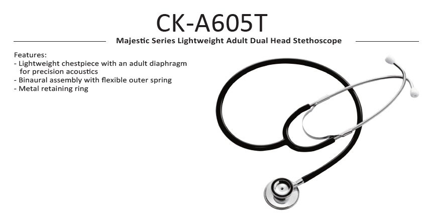 CK-A 605T STETHOSCOPE ALUMINUM DUAL "ADULT": SPIRIT