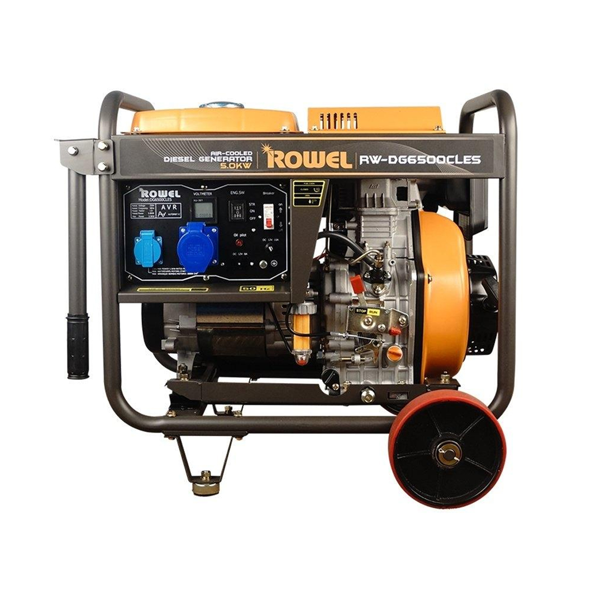 Rowel เครื่องปั่นไฟดีเซล 13HP.แบบเปิด 5.5KW [RW-DE-DG6500CLES]