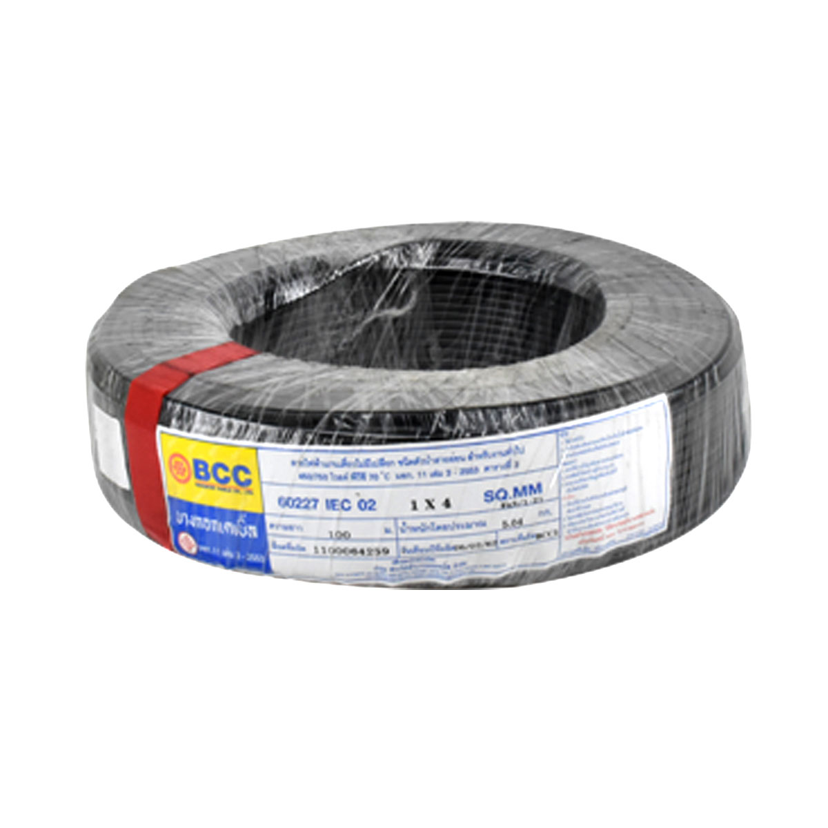 BCC สายไฟ IEC 02 1x4 Black(C100)450/750V